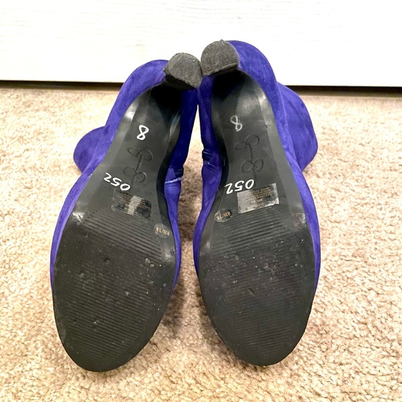 Blue Jessica Simpson Platform High Heel Boots size 8 - Picture 4 of 4